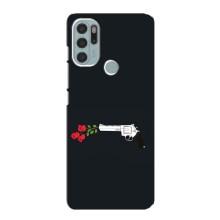 Чехлы (ART) Цветы на Motorola MOTO G60s (VPrint) (Неожиданные цветы)
