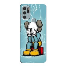 Чехлы для Motorola MOTO G60s - Bearbrick Louis Vuitton (PREMIUMPrint) (Плач Bearbrick)