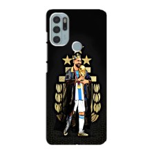 Чехлы для Motorola MOTO G60s (Leo чемпион) (AlphaPrint) (Месси Король)
