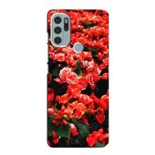 Чехлы с Цветами для Motorola MOTO G60s (VPrint) (Цветы красные)