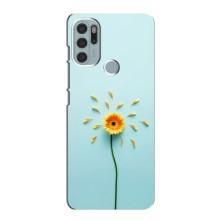 Чехлы с Цветами для Motorola MOTO G60s (VPrint) (Желтый цветок)