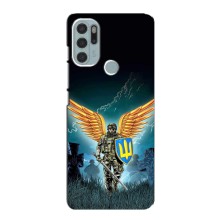 Чехлы с картинкой ЗСУ для Motorola MOTO G60s (AlphaPrint) (Солдат ЗСУ)