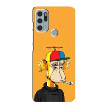 Чехлы с Обезьянами NFT для Motorola MOTO G60s (AlphaPrint) (Скучающая Обезьяна NFT)