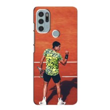 Чехлы с принтом Спортивная тематика для Motorola Moto G60s (Алькарас Теннисист)