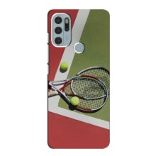Чохли з прінтом Спортивна тематика для Motorola Moto G60s – Ракетки теніс