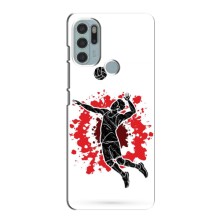 Чехлы с принтом Спортивная тематика для Motorola Moto G60s – Волейболист