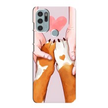 Чехлы с собаками для Motorola MOTO G60s (VPrint) (Любовь к собакам)