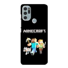 Чехол Майнкрафт на Motorola MOTO G60s (AlphaPrint) Minecraft (герои Minecraft)