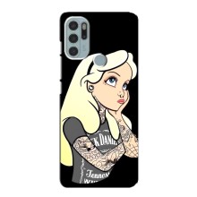 Чехол с печатью для Motorola MOTO G60s - (Мода) (AlphaPrint) (Девочка в тату)
