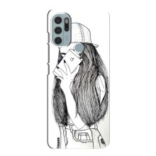 Чехол с печатью для Motorola MOTO G60s - (Мода) (AlphaPrint) (Фото девочки)
