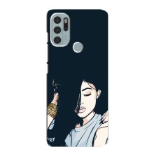 Чехол с печатью для Motorola MOTO G60s - (Мода) (AlphaPrint) (Красивая девочка)