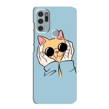 Чехол на Мото G60s с Котами (VPrint) (Котик в очках)
