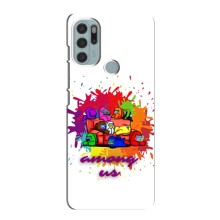 Чехол Амонг Ас для Motorola MOTO G60s (AlphaPrint) (Яркий АмонгАс)