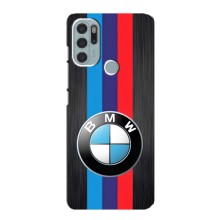 Чехол для Мото G60s - с принтом БМВ (AlphaPrint) (Лого BMW)