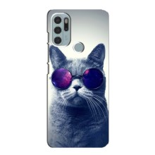 Чехол с принтом для Motorola MOTO G60s (AlphaPrint) Модные коты (Стильный кот)