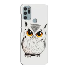 Чехол с птицами на Motorola MOTO G60s (VPrint) (Милая Сова)