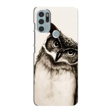 Чехол с птицами на Motorola MOTO G60s (VPrint) (Сова)