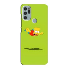 Чехол с Симпсонами для Motorola MOTO G60s (VPrint) (Барт Симпсон)