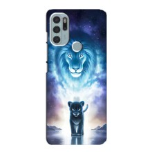 Чехол со Львом для Motorola MOTO G60s (VPrint) (Маленький лев)