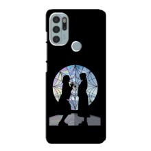 Чехлы Венсдей на Motorola MOTO G60s Уэнсдей (AlphaPrint) (комната Уэнздей)