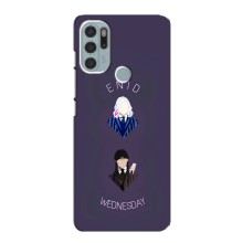 Чехлы Венсдей на Motorola MOTO G60s Уэнсдей (AlphaPrint) (Уэнздей и подруга)