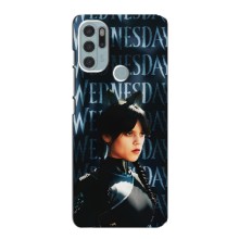 Чехлы Венсдей на Motorola MOTO G60s Уэнсдей (AlphaPrint) (Уэнздей кошка)
