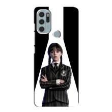 Чехлы Венсдей на Motorola MOTO G60s Уэнсдей (AlphaPrint) (W-Wednesday)