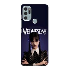 Чехлы Венсдей на Motorola MOTO G60s Уэнсдей (AlphaPrint) (Wednesday)