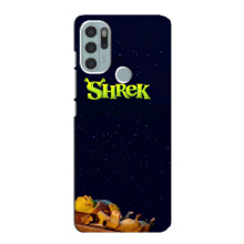Чехол с мультфильмом Шрек на Motorola MOTO G60s – Шрек лого