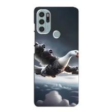 Чехол с мемом Тралалело тралала на Motorola MOTO G60s (Бомбардини гусини)