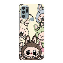 Чехол с Лабубу на Motorola MOTO G60s – Коллаж Лабубу