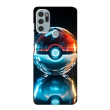 Чехол с Пикачу на Motorola MOTO G60s (Мяч Пикачу)