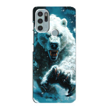Чехол с картинкой «Хищники» для Motorola MOTO G60s – Медведь