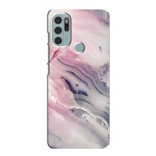 Мраморный чехол на Motorola MOTO G60s (VPrint) (Пурпурный Мрамор)