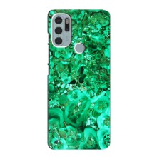 Мраморный чехол на Motorola MOTO G60s (VPrint) (Салатный Мрамор)