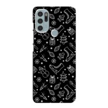 Новогодние, Праздничные Чехлы для Motorola MOTO G60s - 2024 год (Новогодний фон)