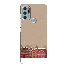 Новогодние, Праздничные Чехлы для Motorola MOTO G60s - 2024 год (Зимний город)