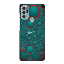 Силиконовый Чехол на Motorola MOTO G60s с картинкой Nike (Найк зеленый)