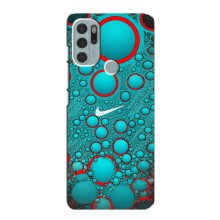 Силиконовый Чехол на Motorola MOTO G60s с картинкой Nike (Найк зеленый)