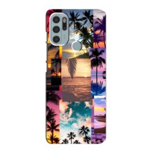 Силиконовый чехол с КАРТИНКАМИ лето для Motorola MOTO G60s (AlphaPrint) (Летний отпуск)