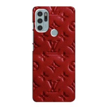 Текстурный Чехол Louis Vuitton для Моторола Мото Дж 60 С (Красный ЛВ)