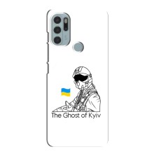 Защитные чехлы (Призрак Киева) для Motorola MOTO G60s (AlphaPrint) (Летчик Киева)