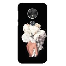 Чехлы (ART) Цветы на Motorola MOTO G7 Play (VPrint) (Белые цветы)