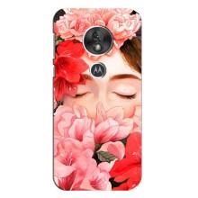 Чехлы (ART) Цветы на Motorola MOTO G7 Play (VPrint) (Глаза в цветах)