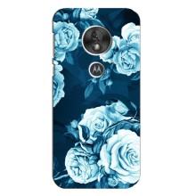 Чехлы (ART) Цветы на Motorola MOTO G7 Play (VPrint) (Голубые Бутоны)
