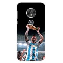Чехлы Лео Месси Аргентина для Motorola Moto G7 Play (Счастливый Месси)