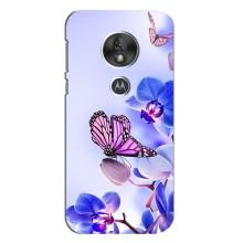Чехлы с Цветами для Motorola MOTO G7 Play (VPrint) (Бабочка на цветочке)