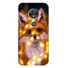 Чехлы с картинкой Лисички для Motorola MOTO G7 Play (VPrint) – Лисичка в гирляндах