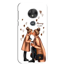 Чехол с печатью для Motorola MOTO G7 Play - (Мама с ребенком) (AlphaPrint) (Дочка и мама)