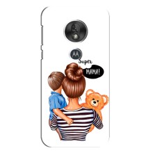 Чехол с печатью для Motorola MOTO G7 Play - (Мама с ребенком) (AlphaPrint) (Мама с сыном)